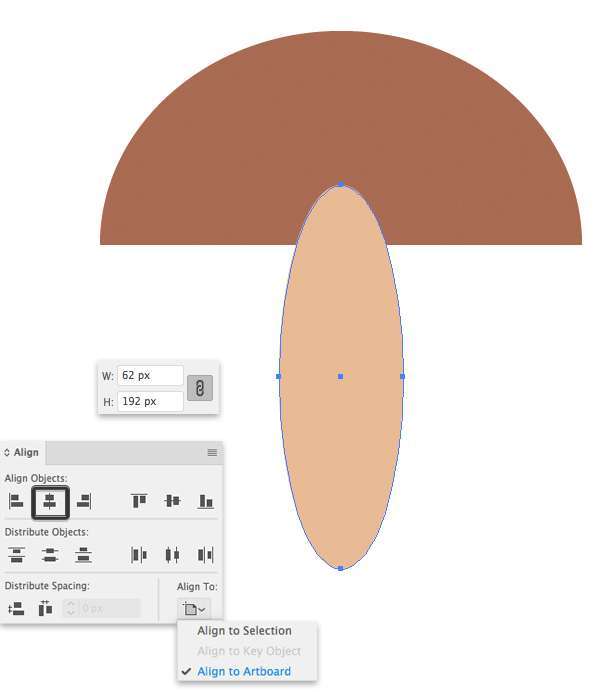 Membuat Jamur Flat Design Vector di Adobe Illustrator 02
