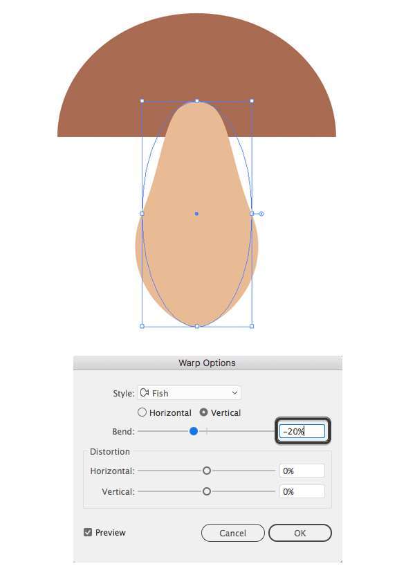 Membuat Jamur Flat Design Vector di Adobe Illustrator 03