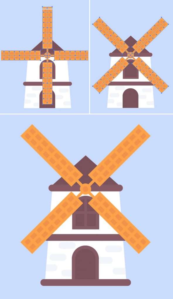 Tutorial Tahap 10-Membuat-Flat-Design-Kincir-Angin-di-Adobe-Illustrator