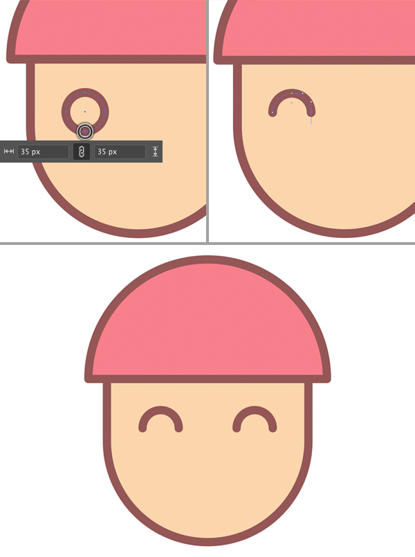 Tutorial Membuat Logo Karakter Musik di Illustrator Tahap 4-flat design