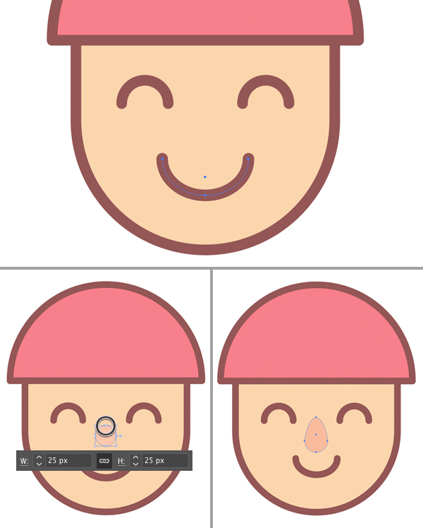 Tutorial Membuat Logo Karakter Musik di Illustrator Tahap 5-flat design