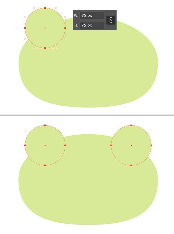 Membuat "Flat Design" Katak di Adobe Illustrator menggambar-character-flat-design-kodok-di-adobe-illustrator 3
