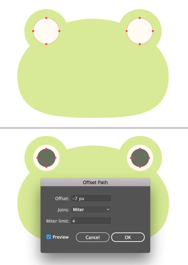 Membuat "Flat Design" Katak di Adobe Illustrator menggambar-character-flat-design-kodok-di-adobe-illustrator 5