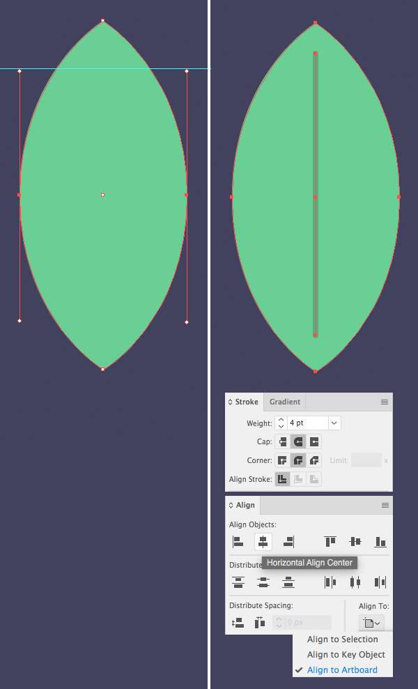 Tutorial Dasar "Flat Design" Daun di Illustrator CC Tutorial Membuat Daun Flat Design 02 di Adobe Illustrator CC