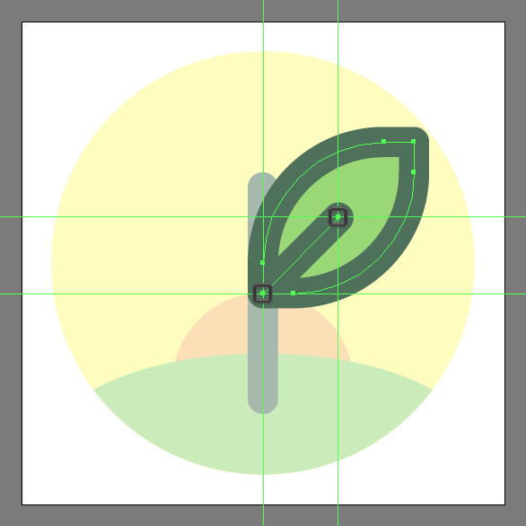 Tutorial Desain Ikon "Flat Design" di Adobe Illustrator Tutorial Membuat Ikon Flat Design Energi Alam di Adobe Illustrator 09