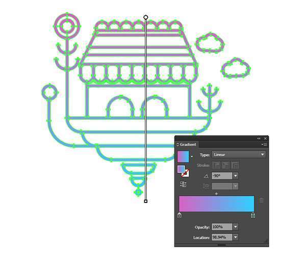 Tutorial Membuat Ikon Flat Design Vektor Bangunan Bergaya Fantasi 05