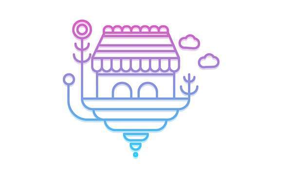 Tutorial Membuat Ikon Flat Design Vektor Bangunan Bergaya Fantasi