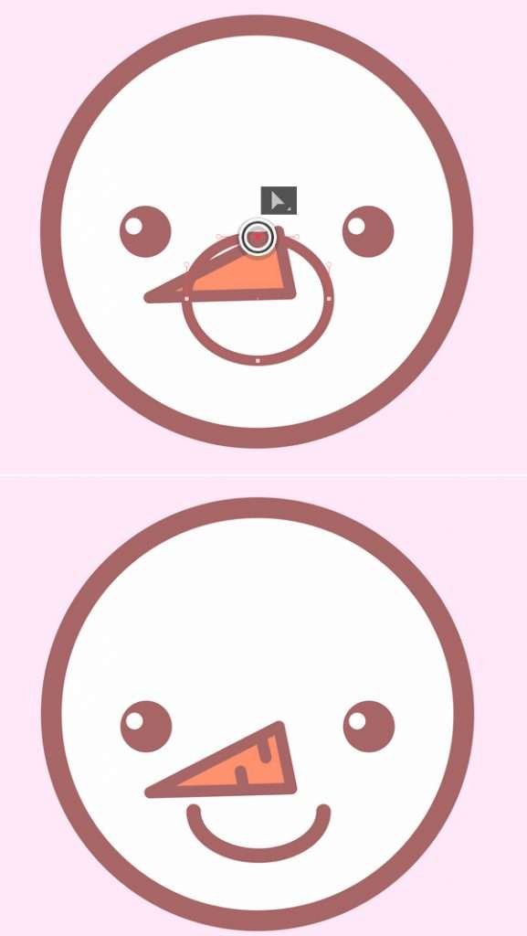 Tutorial Desain Karakter Snowman di Illustrator CC Tutorial Membuat Ikon Karakter Snowman di Adobe Illustrator 07