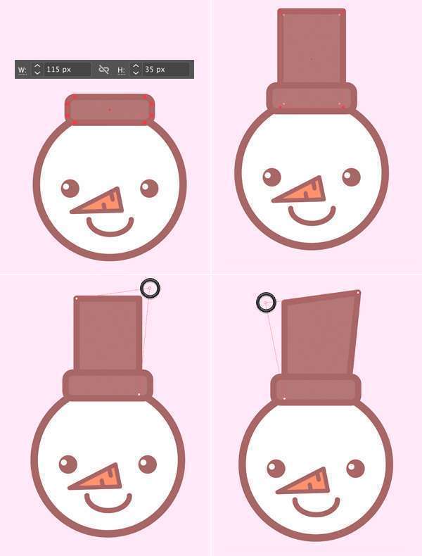 Tutorial Desain Karakter Snowman di Illustrator CC Tutorial Membuat Ikon Karakter Snowman di Adobe Illustrator 08