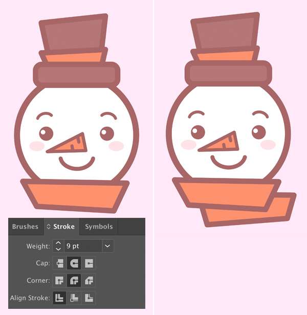 Tutorial Desain Karakter Snowman di Illustrator CC Tutorial Membuat Ikon Karakter Snowman di Adobe Illustrator 11